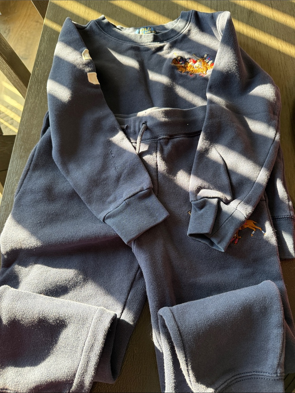 Polo by Ralph Lauren Navy Crewneck Sweatshirt with Embroidered Pony